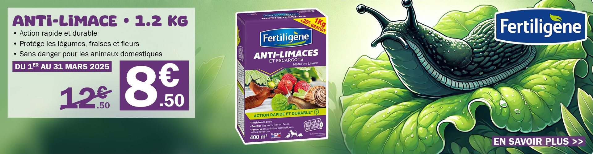Anti-limace Fertiligène Promo 1.2 kg Naturen Limex